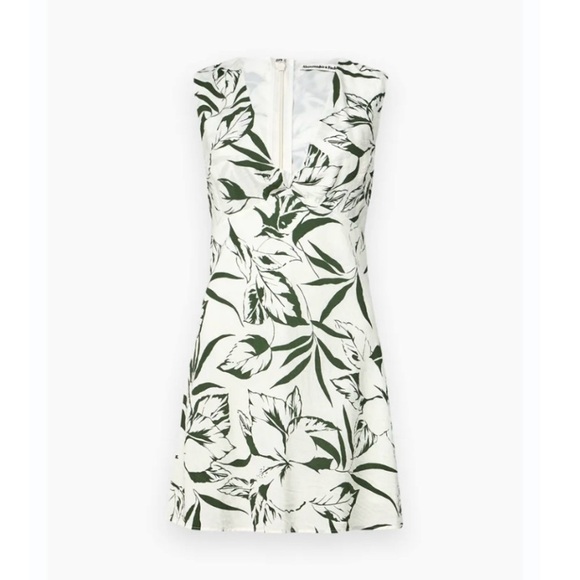 Abercrombie & Fitch Y2K Twist Front Floral Tropical Print Mini Dress - Picture 6 of 16